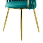 Fauteuil / Stoel Milla 100-In Set Van 2  Art Deco Stijl Velours / Velvet Groen Met Goud| Tweedekans thumbnail 4