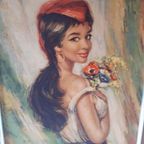 Jaren 70 Zigeunerin Schilderij Print Fp Nicol thumbnail 4