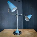 Twee Koppige Industriële Bureaulamp – Jaren 70 thumbnail 2