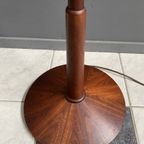 Danish Teak Floor Lamp With Black And Red , Yellow Shade 1960S thumbnail 8