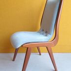 Awa Vintage Dinner Chairs, Teakhouten Stoelen Met Mohair thumbnail 13