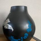IKEA Ps Jonsberg Vaas – Zwart Met Goud & Blauw – Hella Jongerius thumbnail 3