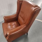 Mol & Geurts Oorfauteuil Zwaar Lederen Stoel thumbnail 4