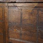 Zeer Grote 16E Eeuwse Primitieve Eikenhouten Kist/ Salontafel/ Dressoir thumbnail 15