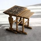 Vintage Nesting Tables | Bijzettafels | Sidetables | Eiken thumbnail 4