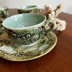 Majolica Koffietassen Schelp thumbnail 6