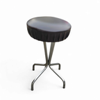 3 X Stool / Black Top / Chrome Frame / 1970s thumbnail 11