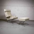 Leather "Swing" Lounge Chair With Ottoman For Cor, 1960'S thumbnail 2