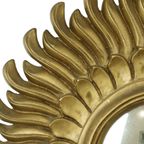 Vintage Zonnespiegel Sunburst Spiegel Convex Goud Hars 42Cm thumbnail 12