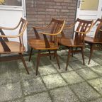 Set 4 Vintage Ums Pastoe Cees Braakman Stoelen thumbnail 3