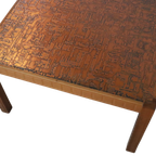 Vintage Salontafel Met Koperen Plaat 'rappestad' thumbnail 9