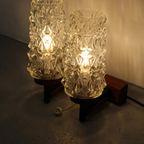 Vintage Dubbele Wandlamp - Hout, Glas Jaren '60 | 01197 thumbnail 8