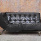 Exclusieve Zwarte Leren Montis Quintus Design Chaise Longue thumbnail 11