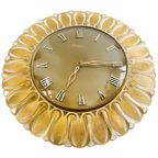Mid-century Richter Quartz Wandklok Sunburst Goud Messing 1950’s thumbnail 2