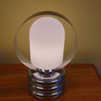 Vintage Space Age Chromen Melkglas Tafellamp Bureaulamp Lamp thumbnail 10