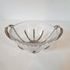Antieke Kristal Met Zilver Suikerpot Schaal thumbnail 3