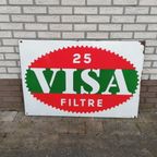 Emaille Bord Visa Sigaretten, 1961 thumbnail 2