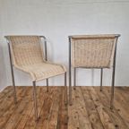 2 Vintage Bauhaus Stijl Koordstoelen Design Buisframe thumbnail 2