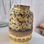 Vintage Vaasje Vaas, Groen Geel, Lava East Germany thumbnail 2