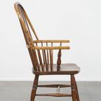 Leuke Antieke Engelse Windsor Stickback Chair Uit De 19e Eeuw Gemaakt Van Iepenhout thumbnail 3