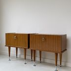 Set Vintage Teak Houten Nachtkastjes thumbnail 9
