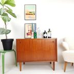 Vintage Deens Kastje Schuifdeuren Teak | Teak Fineer Kastje thumbnail 4