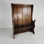 Antique Westcountry Pine High Back Settle 1800S thumbnail 2
