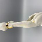Hollywood Regency Goud, Wit Beeldje thumbnail 6