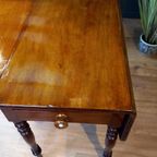 Antieke Engelse Pembroketable, Sidetable thumbnail 12