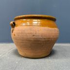 Grote Franse Aardewerk Pot Met Okergeel Glazuur thumbnail 14