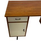 Vintage Bureau Desk Jaren 60 Teak Fineer Werkplek thumbnail 22