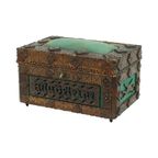 Antieke Houten Naaidoos Tramp Art Volkskunst Uniek Stuk 1928 thumbnail 8