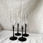 4X Champagne Flutes, Zwart, Luminarc thumbnail 5