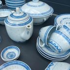 Chinees Rijstkorrel Servies Porselein Jaren 50 thumbnail 8