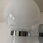 Space Age Wandlamp Met Glazen Bol Van Glashutte Limburg thumbnail 6