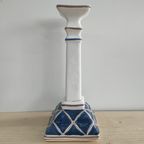 Kaarsenstandaard Kandelaar Blauw Wit Handmade Portugal thumbnail 4