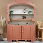 Vintage Sierlijke Buffetkastservieskast Eikenhout Terracotta thumbnail 6