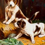 Willy Van Buyten (Geboren 1935-). Schilderij "Surprise". thumbnail 4