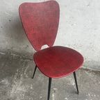 Pair Of Mid-century Red Dining Chairs thumbnail 3
