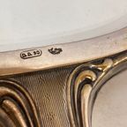 Vintage Verzilverd Kapstel Handspiegel En Borstel - Reliving thumbnail 3