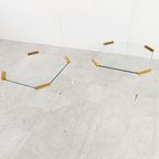 Lucite And Brass Coffee Or Side Tables, 1970s thumbnail 6
