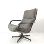 Artifort Draaifauteuil Grijs Bruin F154 Vintage Bureaustoel thumbnail 7