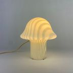 Witglazen Peill En Putzler Paddenstoel Tafellamp Met Zebraprint 1970 thumbnail 2