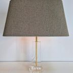 Vintage Tafellamp Plexiglas Messing Italië Goud ‘70 Regency thumbnail 4