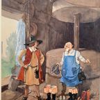 De Gelaarse Kat - Herman Moerkerk (1879-1949) - Watercolour thumbnail 2