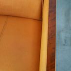 Prachtige Rundleren Artdeco Design Fauteuil/ Armchair. Hoog Comfort En Unieke Details thumbnail 9