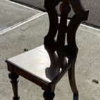 Fine William Iv Pierced And Carved Mahogany Shield Back Hall Chair thumbnail 5