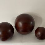 Vintage Houten Bakjes. Houten Bollen. Baboushka Bollen. Houten Decoratie Ballen thumbnail 4