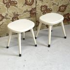 Vintage Schoolkrukje Wit Bijzettafel Retro thumbnail 2