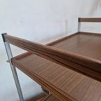 Pallisander Mid Century Bar Cart Trolley. thumbnail 7